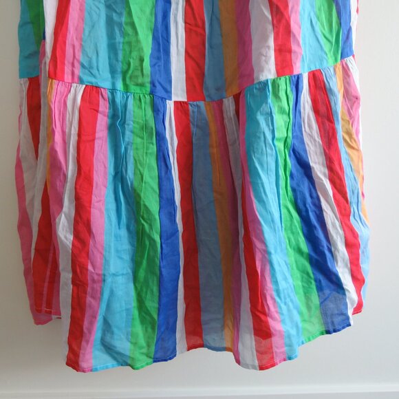 ANN TAYLOR LOFT Beach Halter Maxi Swimsuit Coverup Pocket Dress Candy Stripe NWT - Picture 8 of 14